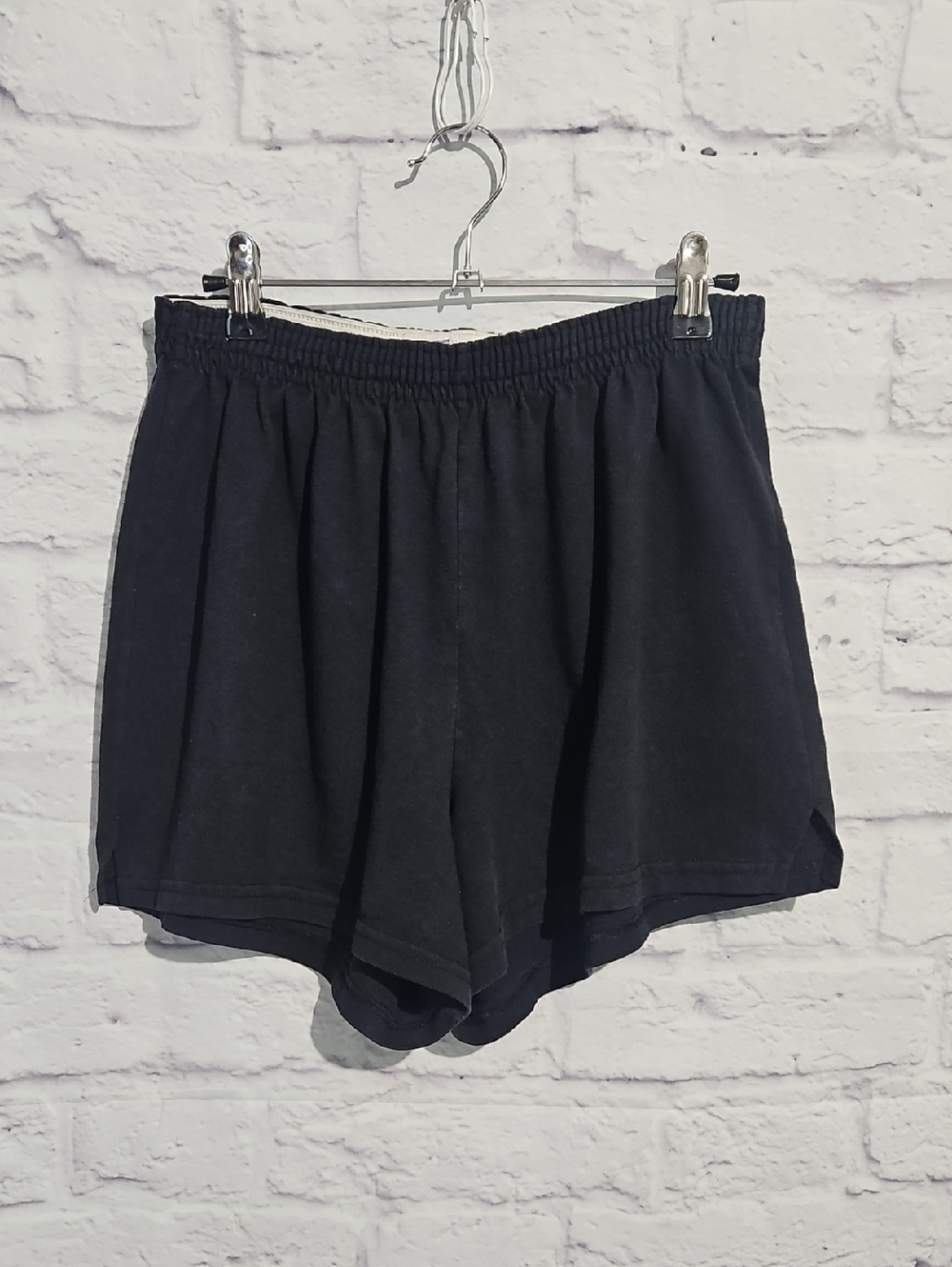 Soffe Black Women's Elastic Waist Athletic Shorts Y2K